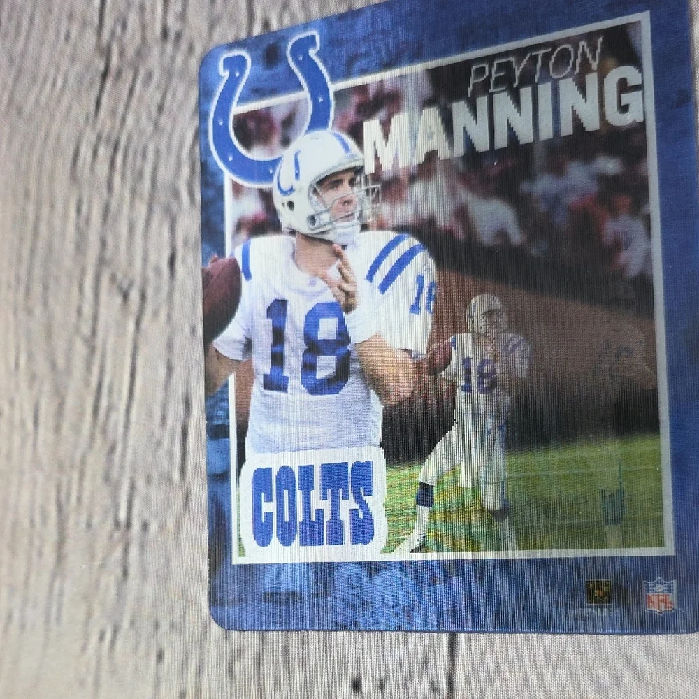 Peyton Manning Colts Halographic Magnetic Football Trading Card 4